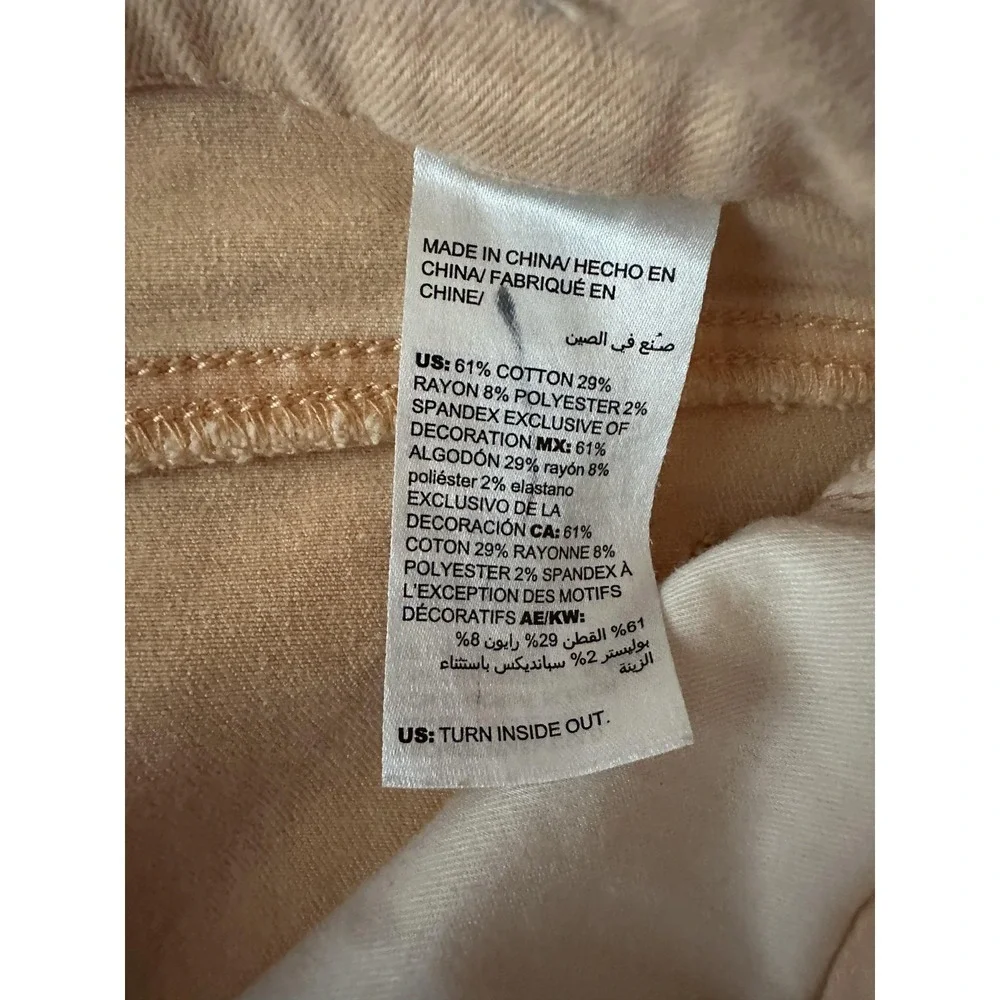 Chicos So Slimming Girlfriend‎ Jeans Womens 8P Peach Slim Leg Ankle Petite